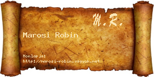 Marosi Robin névjegykártya